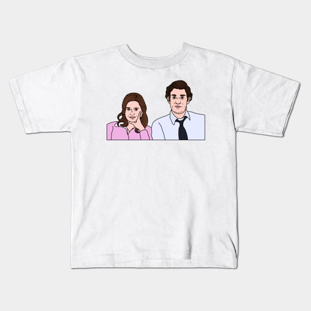 Jim and Pam Kids T-Shirt by Eclipse in Flames